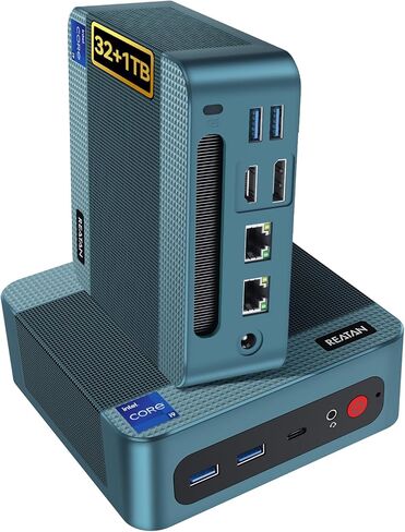 Reatan S8 Mini Gaming PC Intel Core I9 12900H 14C/20T 32GB DDR5 RAM 1TB SSD RJ45 LAN x2 ，4K Triple Display,Thunderbolt 4,Mini Desktop Gaming Computer Wi-Fi 6 /BT 5.2 in Kuwait