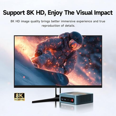 Reatan S8 Mini Gaming PC Intel Core I9 12900H 14C/20T 32GB DDR5 RAM 1TB SSD RJ45 LAN x2 ，4K Triple Display,Thunderbolt 4,Mini Desktop Gaming Computer Wi-Fi 6 /BT 5.2 in Kuwait