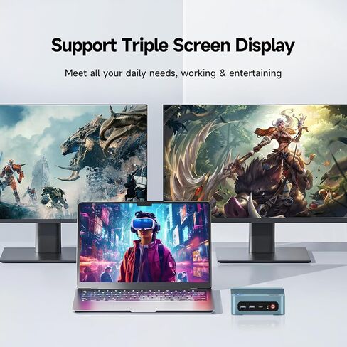 Reatan S8 Mini Gaming PC Intel Core I9 12900H 14C/20T 32GB DDR5 RAM 1TB SSD RJ45 LAN x2 ，4K Triple Display,Thunderbolt 4,Mini Desktop Gaming Computer Wi-Fi 6 /BT 5.2 in Kuwait