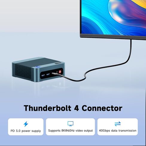 Reatan S8 Mini Gaming PC Intel Core I9 12900H 14C/20T 32GB DDR5 RAM 1TB SSD RJ45 LAN x2 ，4K Triple Display,Thunderbolt 4,Mini Desktop Gaming Computer Wi-Fi 6 /BT 5.2 in Kuwait