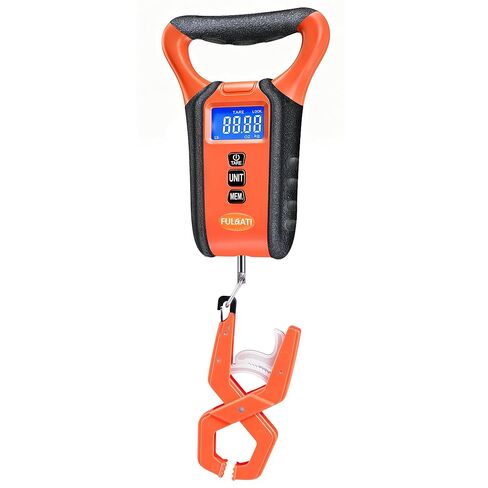 Fish Scale Floating Waterproof Digital Fishing Scale with Lip Grip, Replaceable Hook, LCD Display, 110lb Capacity, Auto Hold, Multiple Units(LB/OZ/KG), Included Measuring Tape – Ideal for Anglers in Kuwait