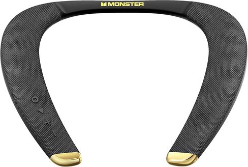 مكبر صوت Monster Boomerang صغير الرقبة، مكبر صوت بلوتوث لاسلكي، صوت ستيريو ثلاثي الأبعاد عالي الدقة aptX، زمن استجابة منخفض، ميكروفون مدمج، وقت تشغيل 15 ساعة، مكبر صوت مقاوم للماء IPX6 للمنزل في الهواء الطلق in Kuwait