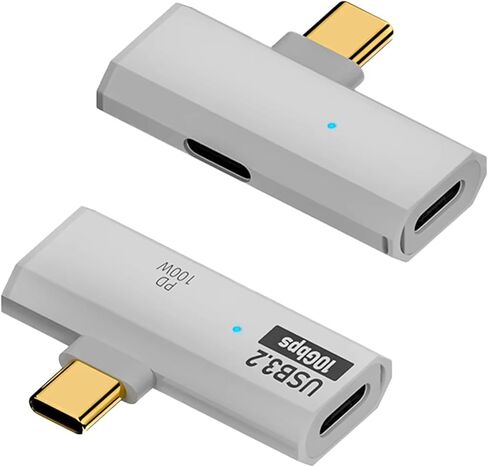 2 في 1 USB C الفاصل محول أنثى مزدوج 90 درجة نوع الطاقة الأجهزة 3.2 تمديد للهاتف in Kuwait