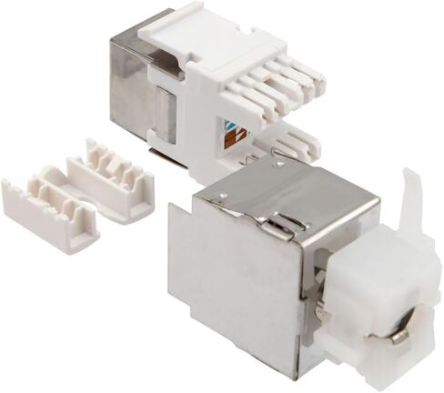 NavePoint 180 درجة CAT6 Keystone Jack، RJ45 أنثى، 25 حزمة، FTP محمية in Kuwait
