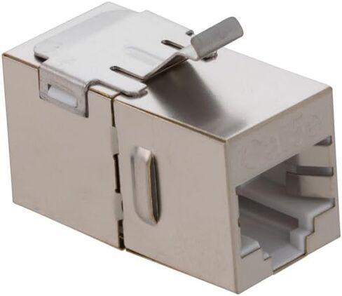 NavePoint CAT5E FTP وصلة Keystone مضمنة، RJ45 أنثى إلى RJ45 أنثى، 10 عبوات، فضي in Kuwait