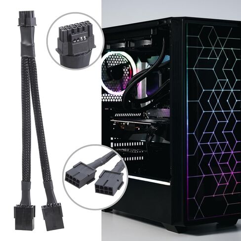 8Pin أنثى إلى 12 + 4Pin كابل محول ذكر لسلسلة RTX40 مستقر إلى اللوحات الأم نقل الطاقة كابل طاقة مرن للكمبيوتر in Kuwait