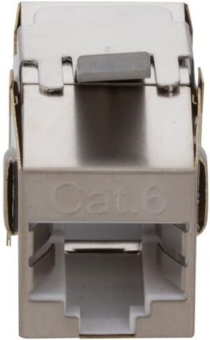 NavePoint CAT6 FTP وصلة Keystone مضمنة، RJ45 أنثى إلى RJ45 أنثى، 10 عبوات، فضي in Kuwait