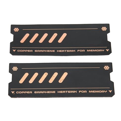 KIMISS Memory Cooling Heatsink الجرافين سريع التوصيل بالوعة الحرارة النحاسية الثابتة لذاكرة الكمبيوتر المحمول DDR4 DDR5 قطعتين (قطعتان)، KIMISSw2nzbigrh9-11 in Kuwait