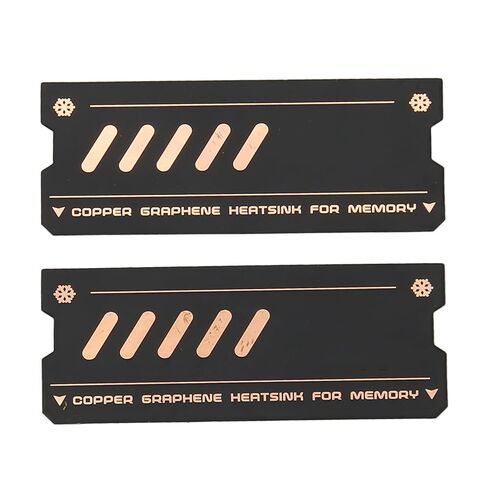 KIMISS Memory Cooling Heatsink الجرافين سريع التوصيل بالوعة الحرارة النحاسية الثابتة لذاكرة الكمبيوتر المحمول DDR4 DDR5 قطعتين (قطعتان)، KIMISSw2nzbigrh9-11 in Kuwait