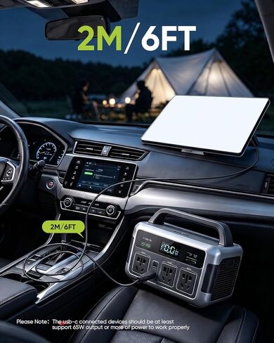 كابل Starlink Mini 100W، سلك USB C إلى DC مقاوم للماء بطول 6.6FT للتخييم في الهواء الطلق، ملحقات Starlink Mini 20AWG المتوافقة مع بنك الطاقة العالي وشاحن PD in Kuwait