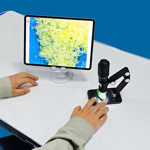 مجهر دييني USB الرقمي، عدسة مكبرة محمولة بقوة 50x - 1600x، مجهر محمول مزود بـ 8 مصابيح LED، وكاميرا مكبرة بدقة 2 ميجابكسل لأجهزة iOS وAndroid in Kuwait