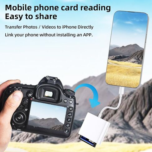 قارئ بطاقات Lightning to CF SD Micro SD (3in1) لهاتف iPhone 14 13 12 11 Pro Max محول الكاميرا الرقمية TF ذاكرة نقل الصور محول MFI معتمد لجهاز iPad Pro ملحقات التخزين الخارجية in Kuwait