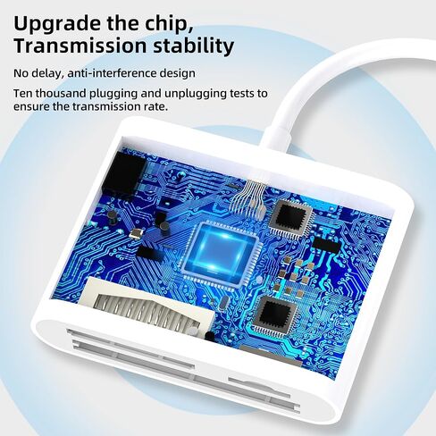 قارئ بطاقات Lightning to CF SD Micro SD (3in1) لهاتف iPhone 14 13 12 11 Pro Max محول الكاميرا الرقمية TF ذاكرة نقل الصور محول MFI معتمد لجهاز iPad Pro ملحقات التخزين الخارجية in Kuwait