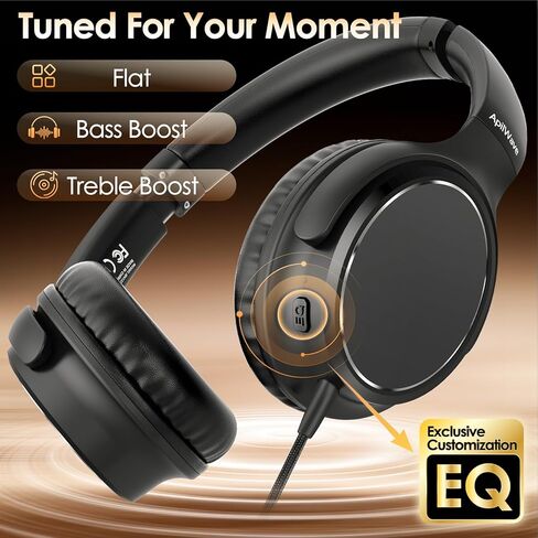 سماعات رأس سلكية مع 3 أوضاع موسيقى EQ وميكروفون، سماعات رأس فوق الأذن مع سلك بطول 1.2 متر، وجهير عميق وصوت ستيريو هاي فاي، سماعات رأس USB C / سماعة رأس خفيفة الوزن / قابلة للطي للكمبيوتر الشخصي والهاتف والكمبيوتر المحمول والبودكاست والمكتب in Kuwait