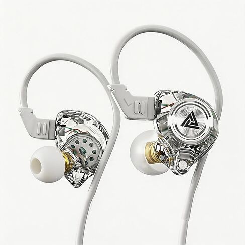 【 Comes with Microphone - 2026 new Model】 Wired Gaming Headphones with Built-in Ai Noise Reduction and Sound Insulation IEM, Suitable for Playing Games, Listening to Music and Sports (White) in Saudi Arabia