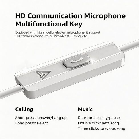 【 Comes with Microphone - 2026 new Model】 Wired Gaming Headphones with Built-in Ai Noise Reduction and Sound Insulation IEM, Suitable for Playing Games, Listening to Music and Sports (White) in Saudi Arabia