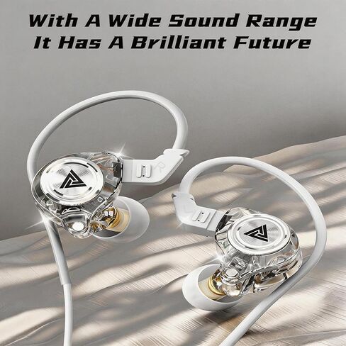 【 Comes with Microphone - 2026 new Model】 Wired Gaming Headphones with Built-in Ai Noise Reduction and Sound Insulation IEM, Suitable for Playing Games, Listening to Music and Sports (White) in Saudi Arabia