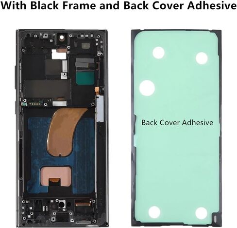 INCELL for Samsung Galaxy S23 Ultra Screen Replacement S23Ultra 5G LCD Display SM-S918U SM-S918U1 Display Touch Screen Assembly No Fingerprint. (with Black Frame+Back Cover Adhesive+Tools) in Saudi Arabia