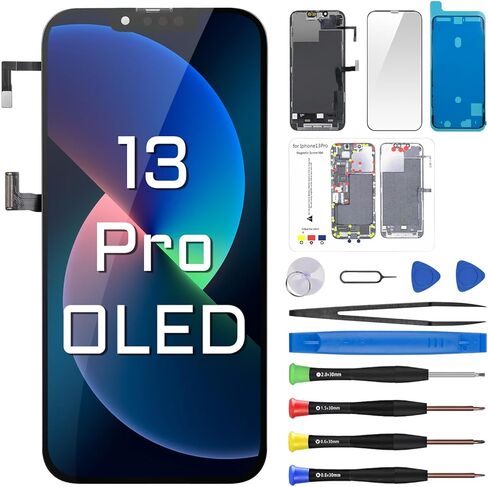 [OLED] استبدال شاشة لهاتف iPhone 13 Pro 6.1 بوصة محول رقمي للشاشة الأمامية ومستشعر القرب OLED 3D Touch طقم أدوات إصلاح التجميع الكامل A2638 A2483 A2636 A2639 A2640 in Kuwait
