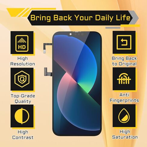 [OLED] استبدال شاشة لهاتف iPhone 13 Pro 6.1 بوصة محول رقمي للشاشة الأمامية ومستشعر القرب OLED 3D Touch طقم أدوات إصلاح التجميع الكامل A2638 A2483 A2636 A2639 A2640 in Kuwait
