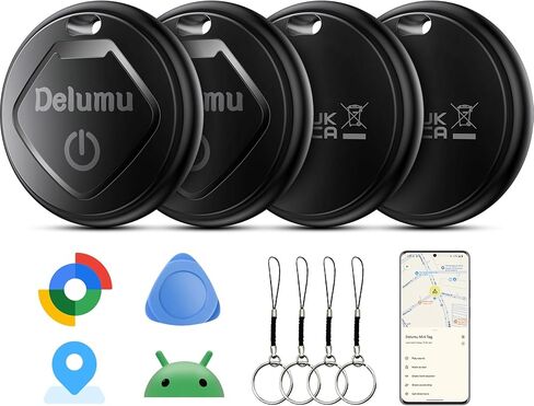 Air Tracker Android، 2026 علامات ذكية جديدة - 4 حزمة متعقب Android لتطبيق Google Find Hub، مكتشف مفاتيح تعقب Bluetooth ومحدد موقع العناصر وأجهزة تعقب GPS للمفاتيح والأمتعة والمحفظة، IP67 in Kuwait