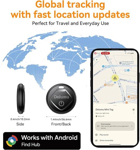Air Tracker Android، 2026 علامات ذكية جديدة - 4 حزمة متعقب Android لتطبيق Google Find Hub، مكتشف مفاتيح تعقب Bluetooth ومحدد موقع العناصر وأجهزة تعقب GPS للمفاتيح والأمتعة والمحفظة، IP67 in Kuwait