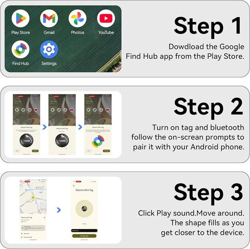 Air Tracker Android، 2026 علامات ذكية جديدة - 4 حزمة متعقب Android لتطبيق Google Find Hub، مكتشف مفاتيح تعقب Bluetooth ومحدد موقع العناصر وأجهزة تعقب GPS للمفاتيح والأمتعة والمحفظة، IP67 in Kuwait