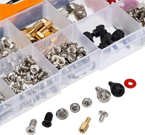 براغي مروحة الكمبيوتر 332 قطعة مجموعة أدوات مواجهات الكمبيوتر لحقيبة اللوحة الأم لمحرك الأقراص الصلبة in Kuwait