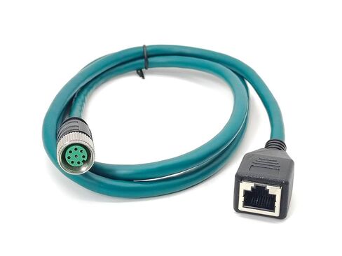 M12 8 Pin A Code Female to RJ45 Female High Flex Cat6 Industrial Ethernet PVC Cable 1M in Kuwait