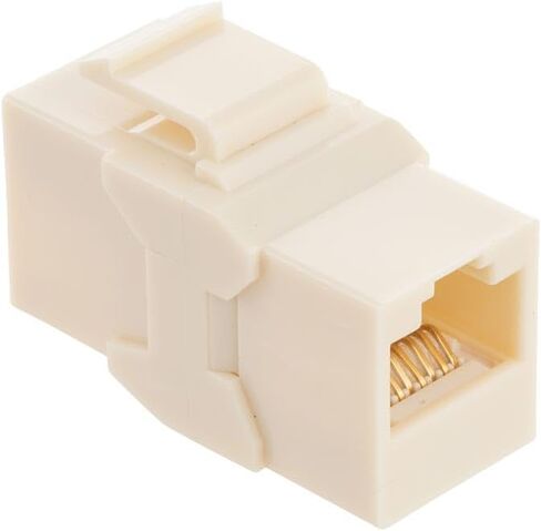 NavePoint CAT6A UTP Inline Keystone Coupler, 15 Pack, Ivory in Kuwait