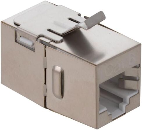 NavePoint CAT6 FTP وصلة Keystone مضمنة، RJ45 أنثى إلى RJ45 أنثى، 25 حزمة، فضي in Kuwait