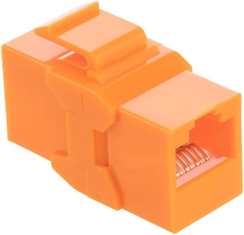 NavePoint CAT6A UTP Inline Keystone Coupler, 10 Pack, Orange in Kuwait