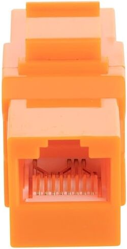 NavePoint CAT6A UTP Inline Keystone Coupler, 10 Pack, Orange in Kuwait