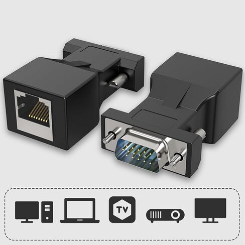 محول تمديد VGA إلى RJ45، ناقل الحركة، موسع إلى محول RJ45 لمحول ABS متعدد الاستخدام in Kuwait