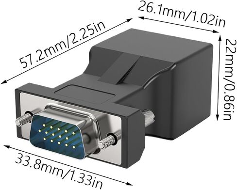 محول تمديد VGA إلى RJ45، ناقل الحركة، موسع إلى محول RJ45 لمحول ABS متعدد الاستخدام in Kuwait