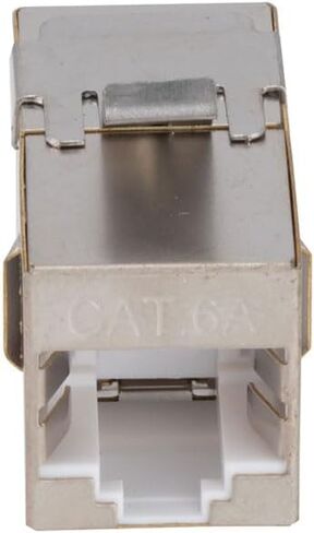 NavePoint CAT6A FTP وصلة Keystone مضمنة، RJ45 أنثى إلى RJ45 أنثى، 15 حزمة، فضي in Kuwait
