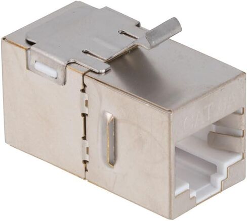 NavePoint CAT6A FTP Inline Keystone Coupler, RJ45 Female to RJ45 Female, 25 Pack, Silver in Kuwait