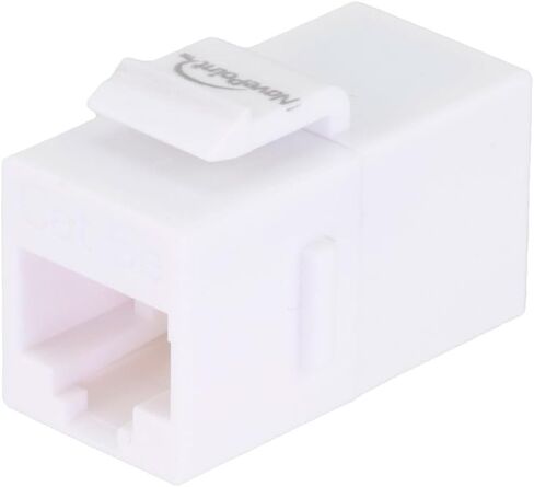 وصلة ربط NavePoint CAT5E Keystone، أنثى RJ45(8x8)، أداة إضافية، بلاستيك حراري، أبيض، 25 حزمة in Kuwait