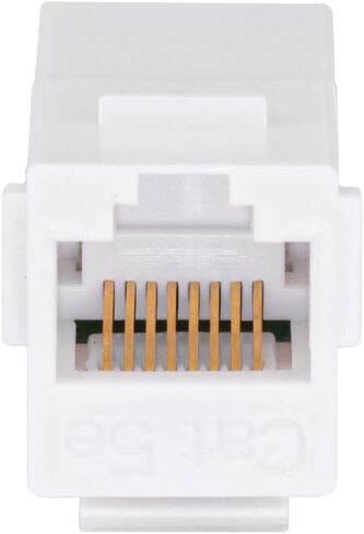 وصلة ربط NavePoint CAT5E Keystone، أنثى RJ45(8x8)، أداة إضافية، بلاستيك حراري، أبيض، 25 حزمة in Kuwait