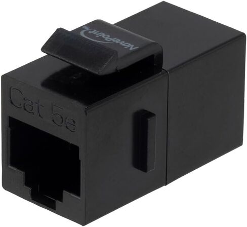 وصلة ربط NavePoint CAT5E Keystone، أنثى RJ45(8x8)، أداة إضافية، لدن بالحرارة، أسود، 25 حزمة in Kuwait