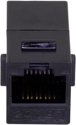 وصلة ربط NavePoint CAT5E Keystone، أنثى RJ45(8x8)، أداة إضافية، لدن بالحرارة، أسود، 25 حزمة in Kuwait
