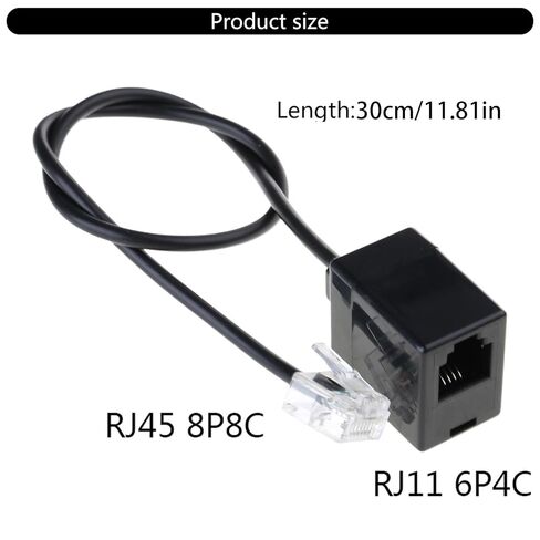 كابل محول الشبكة RJ45 إلى RJ11، محول الإنترنت إلى الهاتف، محول محول RJ45 إلى RJ11 35 سم من موصلات الشبكة إلى الهاتف in Kuwait