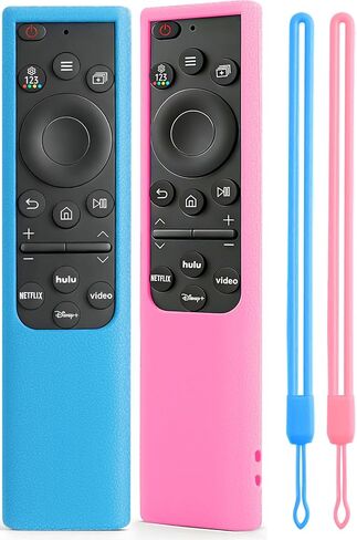 2 Pack Silicone Remote Cover for Samsung Smart TV Remote, Glow in The Dark Protective Case Compatible with BN59-01357 BN59-01385 BN59-01265A Remote, Anti-Slip Shockproof Sleeve (Glow Green&Glow Blue) in Kuwait