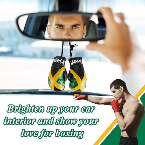 party greeting Mini Boxing Gloves Hanging Car Flag with Suction Cup Flag Banner Punching Gloves for Car Accessories Rearview Mirror Home Window Hanging Decor Boxers Gifts Supplies in Saudi Arabia