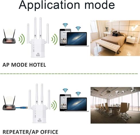 2021 WiFi Extender - Wireless Signal Repeater Booster up to 3000 sq.ft - 1200Mbps Wall-Through Strong WiFi-Dual Band 2.4G and 5G - 4 Antennas 360° Full Coverage-1… in Kuwait