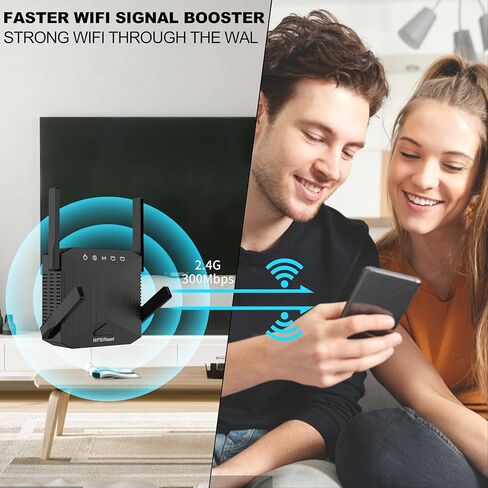 WiFi Extender Signal Booster with Ethernet Port WiFi Repeater Covers up to 3000 sq.ft and 30+ Devices, 1-Tap Setup, Supports Access Point, Alexa Compatible Home WiFi Range Extender in Kuwait