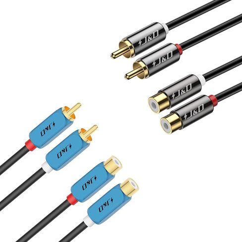 J&D 2 RCA Extension Cable 3 Feet Bundle in Kuwait