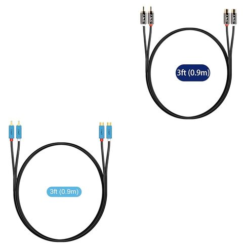 J&D 2 RCA Extension Cable 3 Feet Bundle in Kuwait