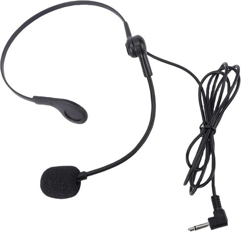 Headset Microphone, Adjustable Boom Mic with 3.5mm Male Connector for Voice Amplifier Teacher Presenter, Loud Clear HiFi Sound in Kuwait
