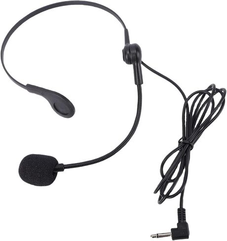 Headset Microphone, Adjustable Boom Mic with 3.5mm Male Connector for Voice Amplifier Teacher Presenter, Loud Clear HiFi Sound in Kuwait